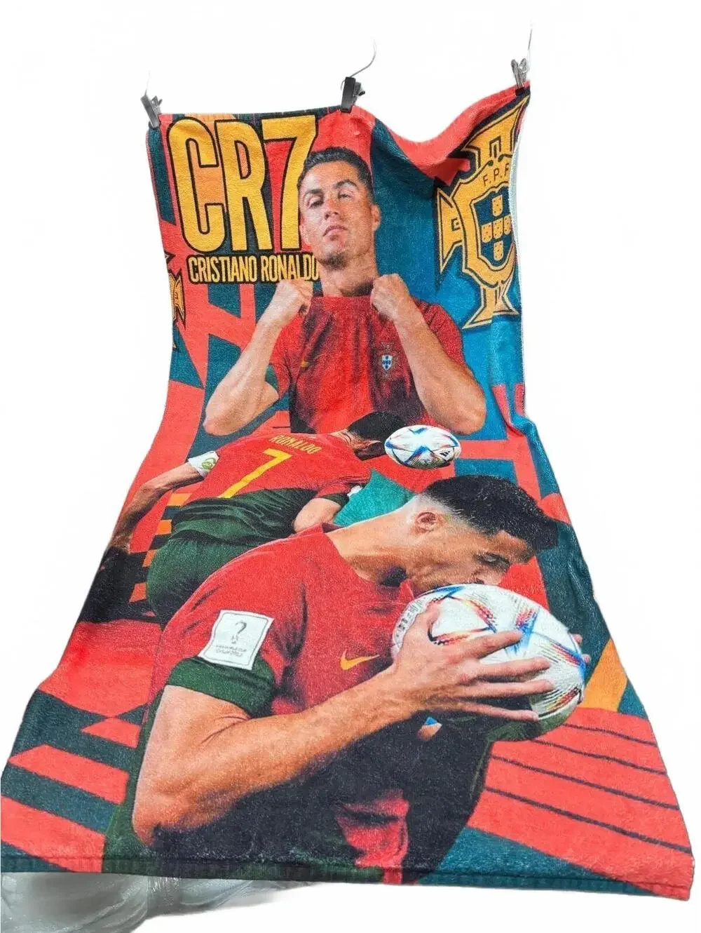 Cristiano Ronaldo CR7 Portugal Soccer Beach Towel 60% Cotton 40% Polyester - GUC